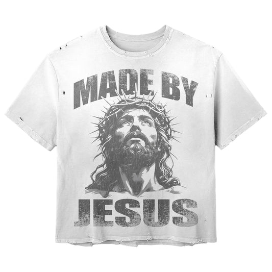 WHITE MADE BY JESUS T-SHIRT