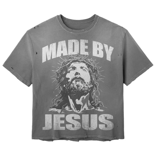 GREY MADE BY JESUS T-SHIRT